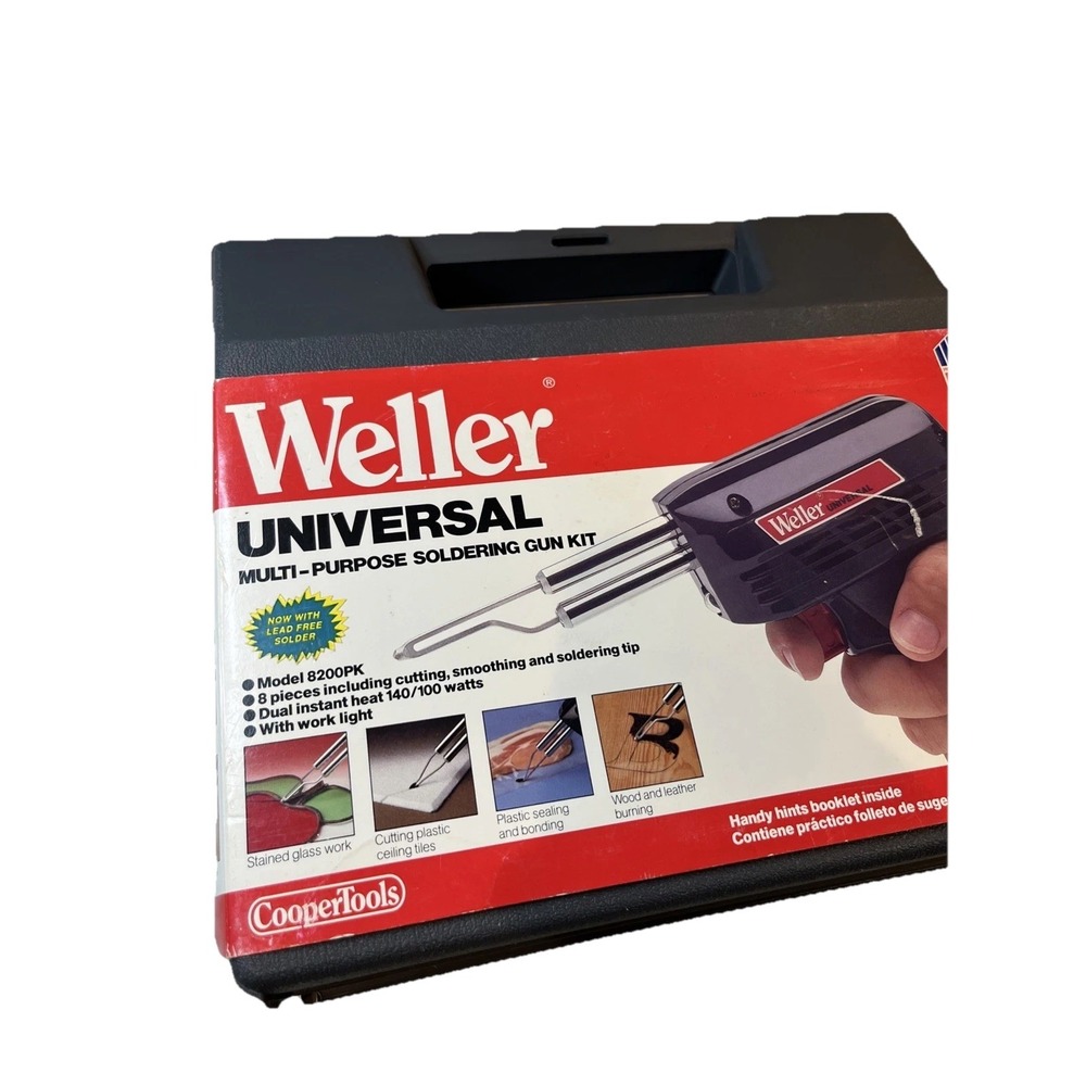 Weller 8200 Soldering Gun With Case & Accessories Iron 100 140 Watts Made In USA